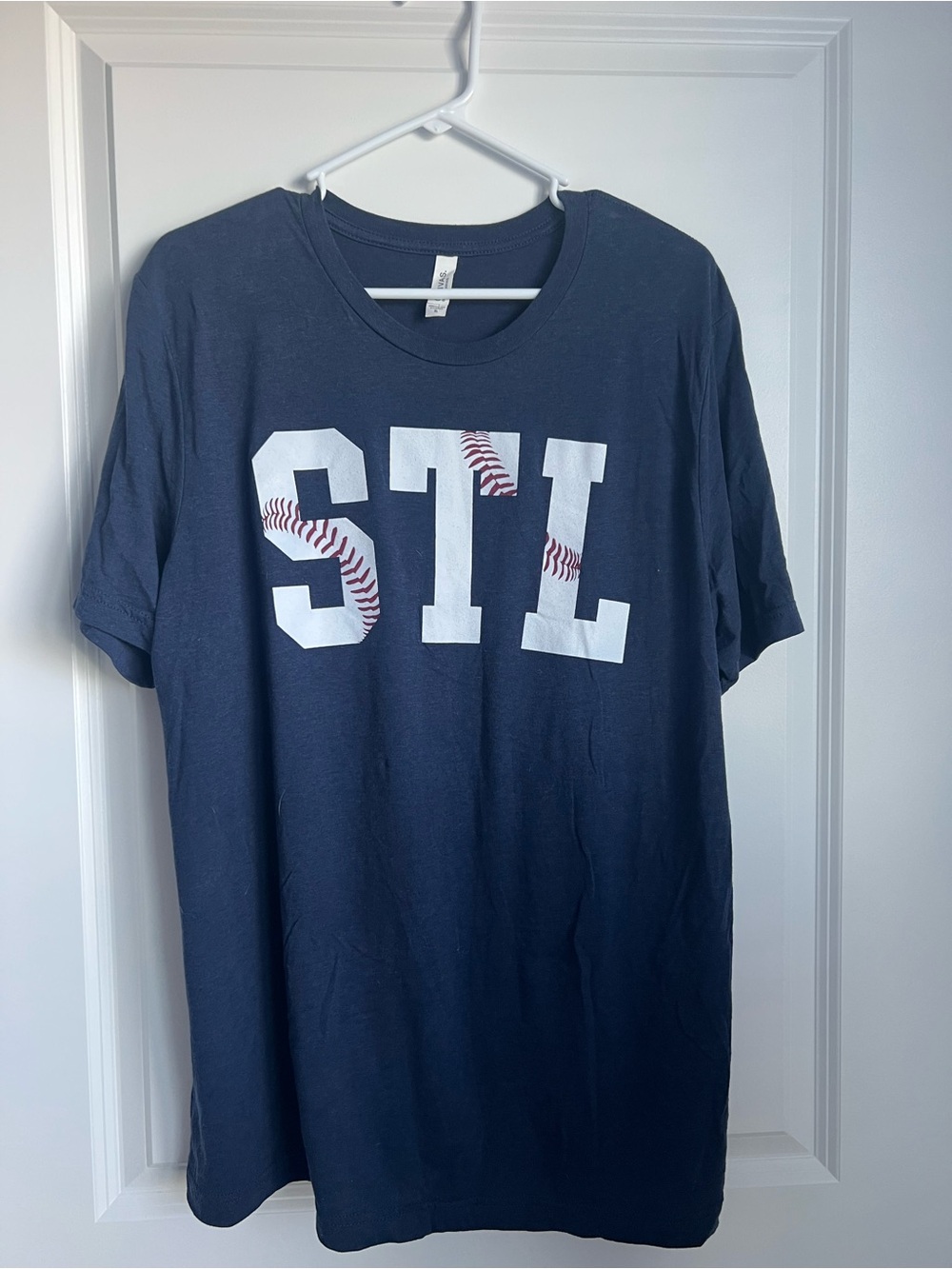 Bella Canvas Navy STL Baseball Graphic Tee